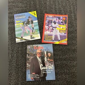 Vintage 90s Chicago Cubs baseball programs/magazines Lot Of 3
